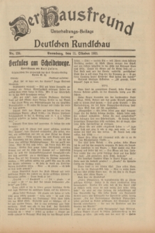 Der Hausfreund : Unterhaltungs-Beilage zur Deutschen Rundschau. 1931, Nr. 234 (11 Oktober)