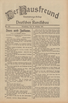 Der Hausfreund : Unterhaltungs-Beilage zur Deutschen Rundschau. 1931, Nr. 238 (16 Oktober)