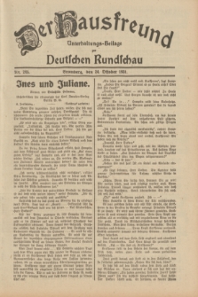 Der Hausfreund : Unterhaltungs-Beilage zur Deutschen Rundschau. 1931, Nr. 245 (24 Oktober)