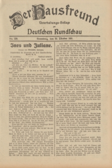 Der Hausfreund : Unterhaltungs-Beilage zur Deutschen Rundschau. 1931, Nr. 250 (30 Oktober)