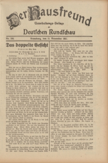 Der Hausfreund : Unterhaltungs-Beilage zur Deutschen Rundschau. 1931, Nr. 260 (11 November)