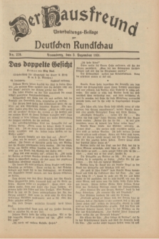 Der Hausfreund : Unterhaltungs-Beilage zur Deutschen Rundschau. 1931, Nr. 279 (3 Dezember)