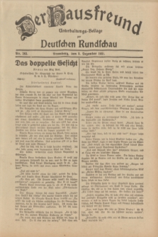 Der Hausfreund : Unterhaltungs-Beilage zur Deutschen Rundschau. 1931, Nr. 283 (8 Dezember)