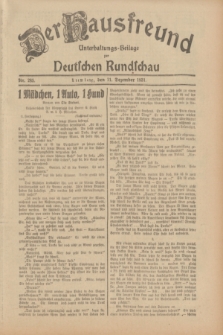 Der Hausfreund : Unterhaltungs-Beilage zur Deutschen Rundschau. 1931, Nr. 285 (11 Dezember)