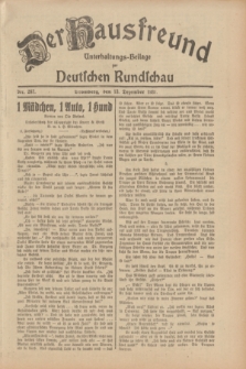 Der Hausfreund : Unterhaltungs-Beilage zur Deutschen Rundschau. 1931, Nr. 287 (13 Dezember)