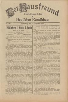 Der Hausfreund : Unterhaltungs-Beilage zur Deutschen Rundschau. 1931, Nr. 290 (17 Dezember)