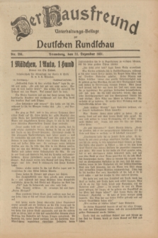 Der Hausfreund : Unterhaltungs-Beilage zur Deutschen Rundschau. 1931, Nr. 294 (22 Dezember)