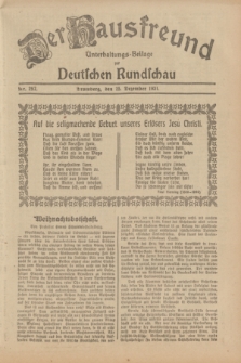 Der Hausfreund : Unterhaltungs-Beilage zur Deutschen Rundschau. 1931, Nr. 297 (25 Dezember)