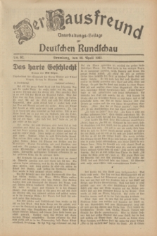Der Hausfreund : Unterhaltungs-Beilage zur Deutschen Rundschau. 1932, Nr. 97 (28 April)