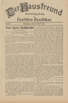 Der Hausfreund : Unterhaltungs-Beilage zur Deutschen Rundschau. 1932, Nr. 98 (29 April)