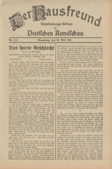 Der Hausfreund : Unterhaltungs-Beilage zur Deutschen Rundschau. 1932, Nr. 113 (20 Mai)