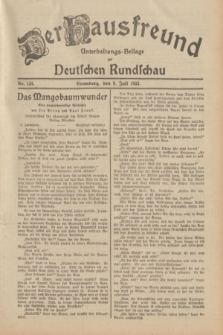 Der Hausfreund : Unterhaltungs-Beilage zur Deutschen Rundschau. 1932, Nr. 154 (9 Juli)