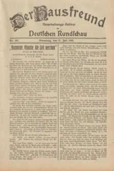 Der Hausfreund : Unterhaltungs-Beilage zur Deutschen Rundschau. 1932, Nr. 169 (27 Juli)