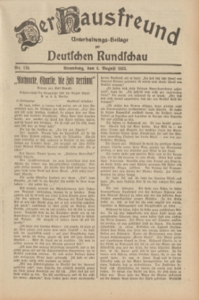 Der Hausfreund : Unterhaltungs-Beilage zur Deutschen Rundschau. 1932, Nr. 176 (4 August)