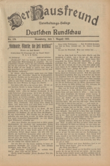 Der Hausfreund : Unterhaltungs-Beilage zur Deutschen Rundschau. 1932, Nr. 179 (7 August)