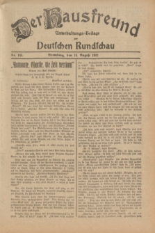 Der Hausfreund : Unterhaltungs-Beilage zur Deutschen Rundschau. 1932, Nr. 185 (14 August)