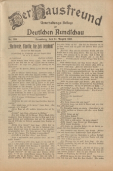 Der Hausfreund : Unterhaltungs-Beilage zur Deutschen Rundschau. 1932, Nr. 186 (17 August)