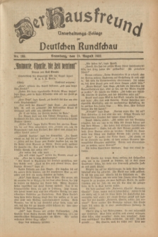 Der Hausfreund : Unterhaltungs-Beilage zur Deutschen Rundschau. 1932, Nr. 188 (19 August)
