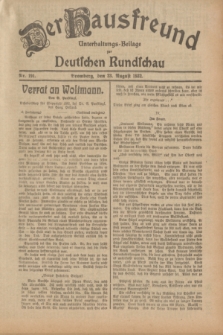 Der Hausfreund : Unterhaltungs-Beilage zur Deutschen Rundschau. 1932, Nr. 191 (23 August)