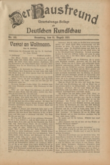 Der Hausfreund : Unterhaltungs-Beilage zur Deutschen Rundschau. 1932, Nr. 192 (24 August)