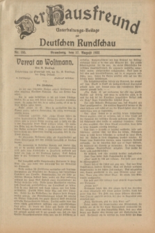Der Hausfreund : Unterhaltungs-Beilage zur Deutschen Rundschau. 1932, Nr. 195 (27 August)