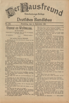 Der Hausfreund : Unterhaltungs-Beilage zur Deutschen Rundschau. 1932, Nr. 209 (13 September)