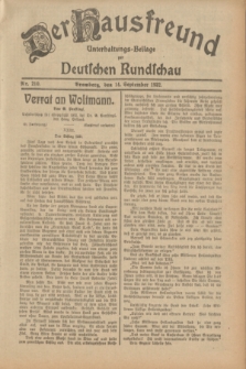 Der Hausfreund : Unterhaltungs-Beilage zur Deutschen Rundschau. 1932, Nr. 210 (14 September)