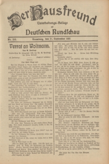 Der Hausfreund : Unterhaltungs-Beilage zur Deutschen Rundschau. 1932, Nr. 216 (21 September)