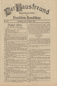 Der Hausfreund : Unterhaltungs-Beilage zur Deutschen Rundschau. 1932, Nr. 226 (2 Oktober)