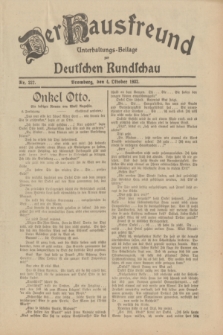 Der Hausfreund : Unterhaltungs-Beilage zur Deutschen Rundschau. 1932, Nr. 227 (4 Oktober)