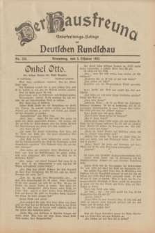 Der Hausfreund : Unterhaltungs-Beilage zur Deutschen Rundschau. 1932, Nr. 228 (5 Oktober)