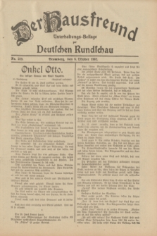 Der Hausfreund : Unterhaltungs-Beilage zur Deutschen Rundschau. 1932, Nr. 229 (6 Oktober)