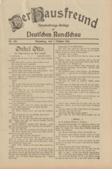 Der Hausfreund : Unterhaltungs-Beilage zur Deutschen Rundschau. 1932, Nr. 230 (7 Oktober)