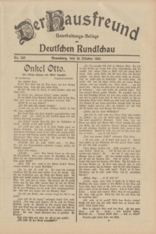 Der Hausfreund : Unterhaltungs-Beilage zur Deutschen Rundschau. 1932, Nr. 240 (19 Oktober)