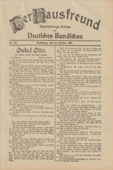 Der Hausfreund : Unterhaltungs-Beilage zur Deutschen Rundschau. 1932, Nr. 241 (20 Oktober)