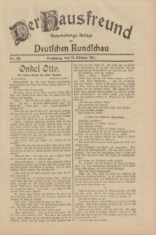 Der Hausfreund : Unterhaltungs-Beilage zur Deutschen Rundschau. 1932, Nr. 244 (23 Oktober)