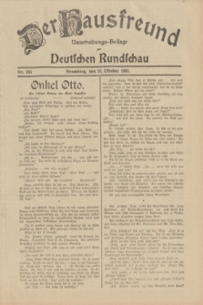 Der Hausfreund : Unterhaltungs-Beilage zur Deutschen Rundschau. 1932, Nr. 245 (25 Oktober)