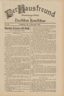 Der Hausfreund : Unterhaltungs-Beilage zur Deutschen Rundschau. 1932, Nr. 251 (1 November)