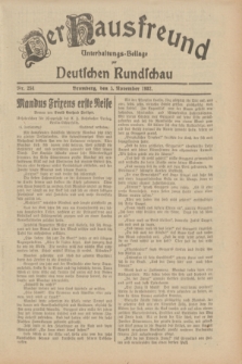 Der Hausfreund : Unterhaltungs-Beilage zur Deutschen Rundschau. 1932, Nr. 254 (5 November)