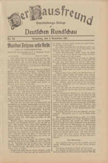 Der Hausfreund : Unterhaltungs-Beilage zur Deutschen Rundschau. 1932, Nr. 255 (6 November)