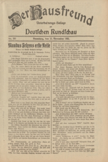 Der Hausfreund : Unterhaltungs-Beilage zur Deutschen Rundschau. 1932, Nr. 262 (15 November)