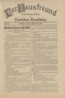 Der Hausfreund : Unterhaltungs-Beilage zur Deutschen Rundschau. 1932, Nr. 263 (16 November)