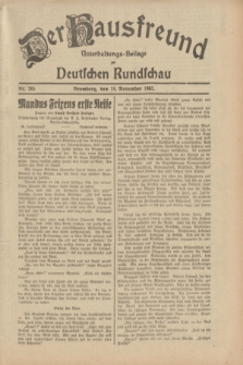 Der Hausfreund : Unterhaltungs-Beilage zur Deutschen Rundschau. 1932, Nr. 265 (18 November)