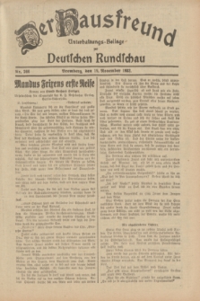 Der Hausfreund : Unterhaltungs-Beilage zur Deutschen Rundschau. 1932, Nr. 266 (19 November)