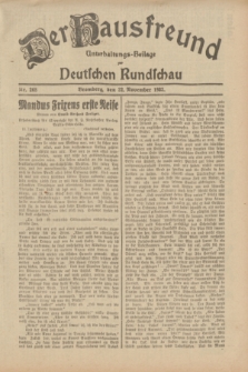 Der Hausfreund : Unterhaltungs-Beilage zur Deutschen Rundschau. 1932, Nr. 268 (22 November)
