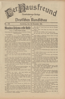 Der Hausfreund : Unterhaltungs-Beilage zur Deutschen Rundschau. 1932, Nr. 272 (26 November)
