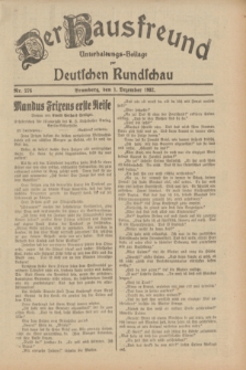 Der Hausfreund : Unterhaltungs-Beilage zur Deutschen Rundschau. 1932, Nr. 276 (1 Dezember)