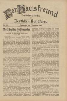 Der Hausfreund : Unterhaltungs-Beilage zur Deutschen Rundschau. 1932, Nr. 281 (7 Dezember)