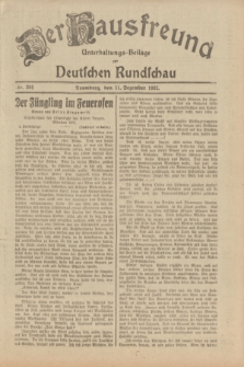 Der Hausfreund : Unterhaltungs-Beilage zur Deutschen Rundschau. 1932, Nr. 284 (11 Dezember)