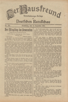 Der Hausfreund : Unterhaltungs-Beilage zur Deutschen Rundschau. 1932, Nr. 285 (12 Dezember)